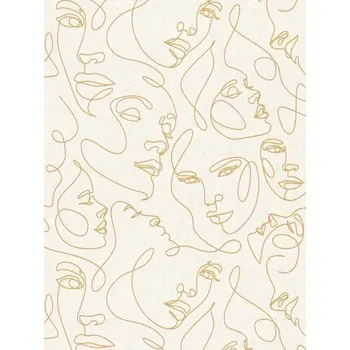 Tapeta A.S. Création | Vliesová tapeta na zeď PintWalls 3 79172-2 | 0,53 x 10,05 m | krémová, zlatá + Krémová, zlatá vliesová tapeta na stěnu 791722 v rozměru 0,53 x 10,05 m