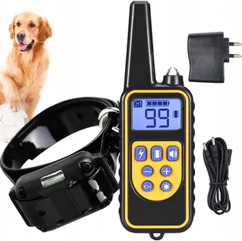 Obojek pro psa Elektrický výcvikový obojek pro psy 800m s dálkovým ovládáním pro malé i velké psy