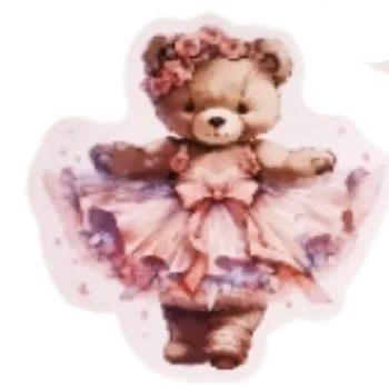 samolepka Samolepky - tančící medvídci II (sada 5 ks)