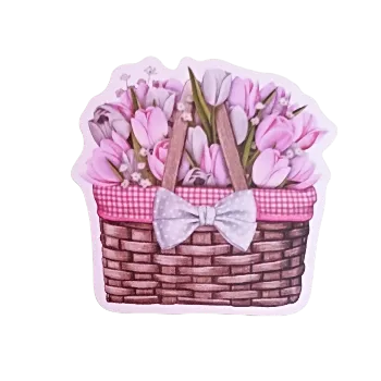 samolepka Samolepky - květiny v nádobě V (sada 5 ks)