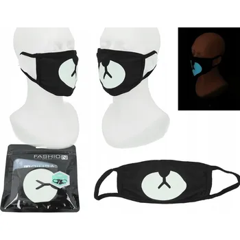 Pleťová maska OPAKOVANĚ POUŽITELNÁ LÁTKOVÁ OCHRANNÁ MASKA NA OBLIČEJ S MEDVÍDKEM PRO DĚTI