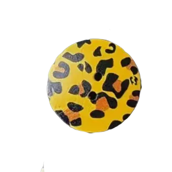 Knoflík Knoflík dřevěný - zvířecí kůže vzor L (2,39 cm)