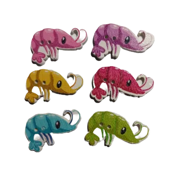 Knoflík Knoflík dřevěný kreveta, Barva: Modrá