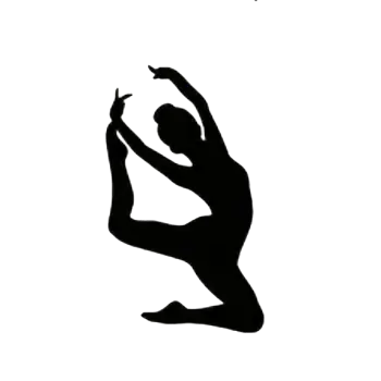 Textilní nažehlovací páska Nažehlovací obrázek - gymnastika IX (5,3 x 9,0 cm)