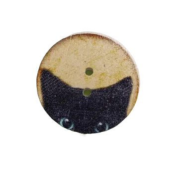 Knoflík Knoflík dřevěný "Kočičí pohled"