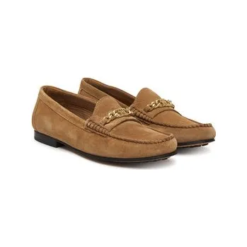 Dámské mokasíny Mokasíny Tommy Hilfiger Th Chain Suede Loafer FW0FW09327 Hnědá 39