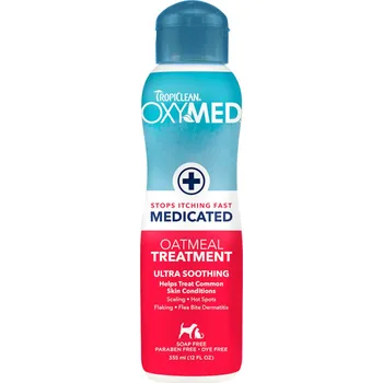 Kosmetika pro psa Výhodné balení: 3x355ml TropiClean OxyMed přípravek proti svědění pro domácí zvířata