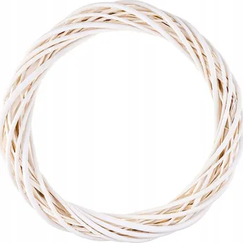 Věnec Proutěný kruh bílý průměr 30 cm WNR-2110 Aliga