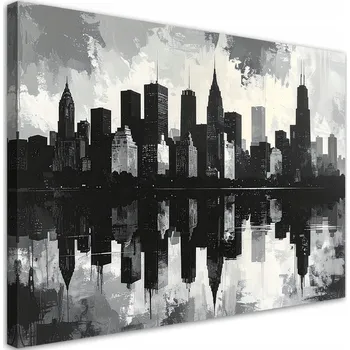 Obraz Obraz do obýváku, ložnice, kanceláře, Černobílé Město Budovy imitace 30x20