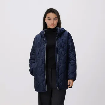 Dámský kabát Reserved - Prošívaná bunda s kapucí - tmavomodrá - 476IA-59X - 476IA-59X-S