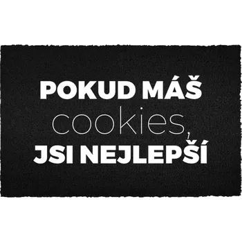 Rohožka Kokosová rohožka černá vstupní do domu | Veselý Dárek Sušenky
