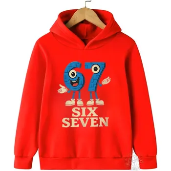 Chlapecký svetr Six Seven "Level 67 Chaos" dětská mikina s potiskem (mix barev) Barva: Červená, Velikost: 150