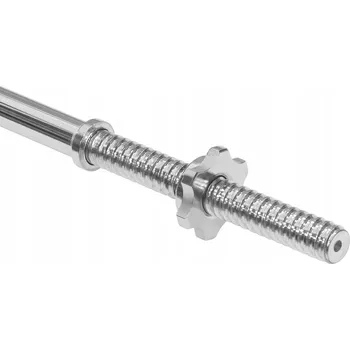 Rovná osa ocelová chromovaná závitová se svorkami, činka 120 cm, 25 mm Rebel