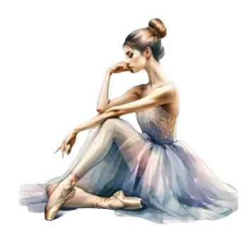 Nažehlovací obrázek - balet V (8,0 x 7,5 cm)