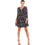 Infinite You Womans Dress M195 Navy Blue Flowers