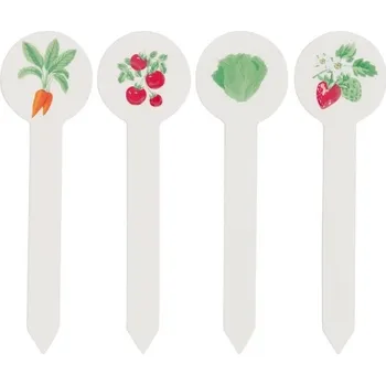 Zahradní dekorace GREEN GATE Keramické zápichy k rostlinám Berry White – set 4 ks