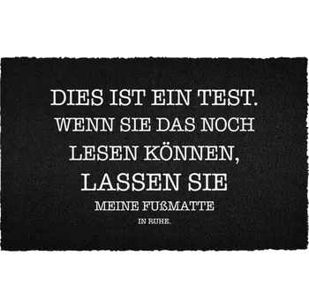 Černá kokosová rohožka vstupní do domu | Toto je test Dárek 40x60 cm