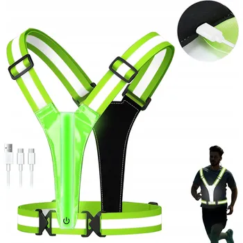 REFLEXNÍ VESTA NA BĚHÁNÍ, KOLO, LED, USB NABÍJENÍ, VIDITELNOST V NOCI