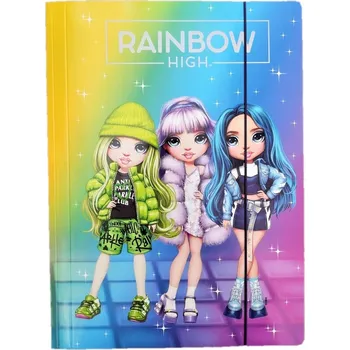 DESKY S GUMIČKOU A4 RAINBOW HIGH ASTRA