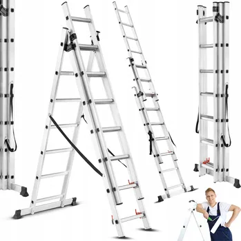 Žebřík Hliníkový Žebřík HardMaister 21 až 100 kg