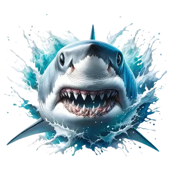 Textilní nažehlovací páska Nažehlovací obrázek - hladový žralok (dva rozměry), Velikost: Malý