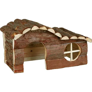 TRIXIE Dřevěný domeček pro králíka, morče, činčilu a hlodavce, 29 cm
