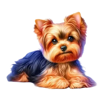 Samolepící dekorace Vinylová samolepka - Yorkshire Terrier IV (8,0 x 8,0 cm)