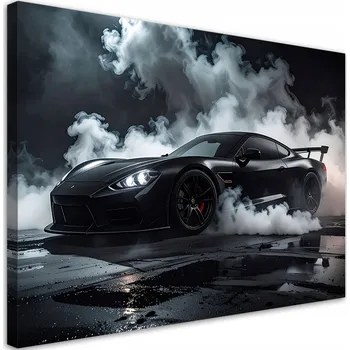 Obraz Obraz do obýváku, kanceláře, pokoje pro mládež, Sportovní auto černé 30x20