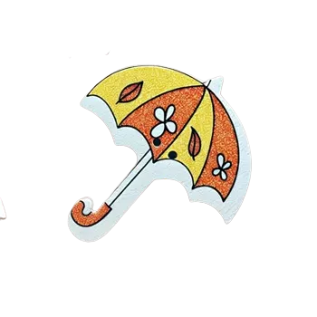 Knoflík Knoflík dřevěný deštník V (3,0 x 3,5 cm)