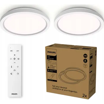 Stropní Svítidlo Stropní Svítidlo LED 24W 4000/6500/2700K CCT Dálkový Ovladač AIO Philips 2 ks