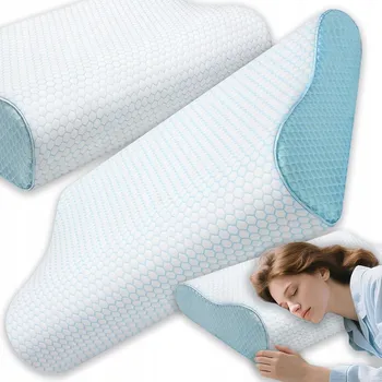 Polštář PROFILOVANÝ ORTOPEDICKÝ POLŠTÁŘ PRO SPANÍ NA BOKU A ZÁDECH, PAMĚŤOVÁ PĚNA