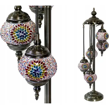 Stojací lampa STOJACÍ LAMPA PĚTI RAMENNÁ BAREVNÁ DO OBÝVÁKU MODERNÍ