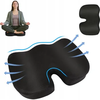 Polštář Ortopedický Polštář z paměťové pěny na kostrč, Polštář na židli