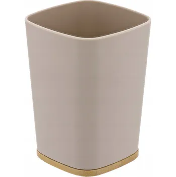 Držák na kartáček BÉŽOVÝ BAMBUSOVÝ KELÍMEK NA KARTÁČKY DO KOUPELNY