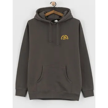 Pánská mikina Antihero Clubhouse HD (charcoal solid w/yellow prints) XL, hnědá