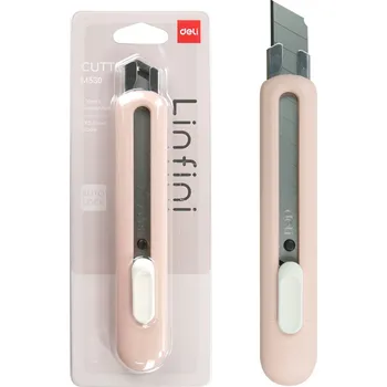 Pracovní nůž Nůž 170mm odlamovací LINFINI DELI EM530 růžová