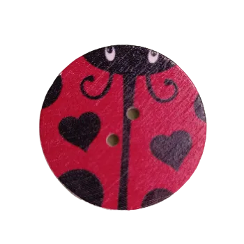 Knoflík Knoflík dřevěný kulatá beruška