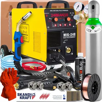 Svářečka INVERTOROVÁ SVÁŘEČKA MAGNUM MIG 240 DUAL PULS 240A SYNERGIE TIG DC LIFT MMA