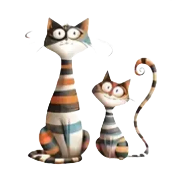 Nažehlovací obrázek - kočky III (8,6 x 9,0 cm)