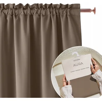 Obraz Hotový závěs do obývacího pokoje na pásce Room99 140x230 Aura hnědá