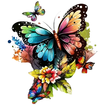 Textilní nažehlovací páska Nažehlovací obrázek barevní motýli (dva rozměry), Velikost: Malý