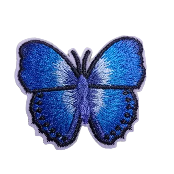 Nažehlovací nášivka motýl modrý