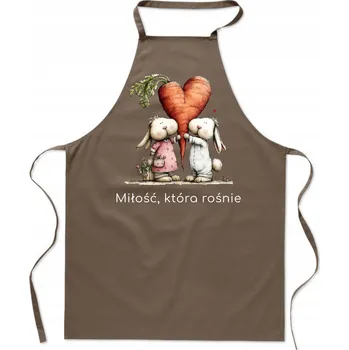 Kuchyňská zástěra Valentýnská kuchyňská zástěra Dárek Mrkvové srdce Láska, která roste