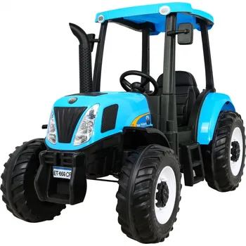 Dětské elektrovozidlo RKToys Dětský elektrický traktor New Holland Modrý