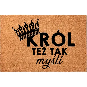 Rohožka KOKOSOVÁ ROHOŽKA PŘED DVEŘE S VTIPNÝM MOTIVEM | I KRÁL PŘEMÝŠLÍ