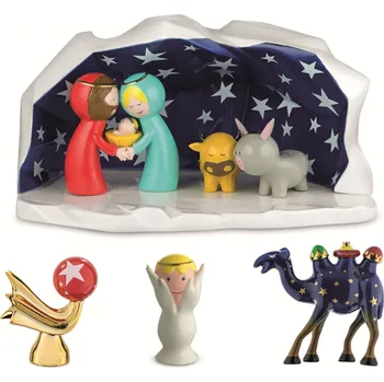 Vánoční dekorace Alessi, Vánoční dekorace Happy Eternity Baby, betlém s figurkami, 7 díl. - Formadore