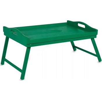 Podnos s dřevěnýma nohama 51x32x24 cm Zelený
