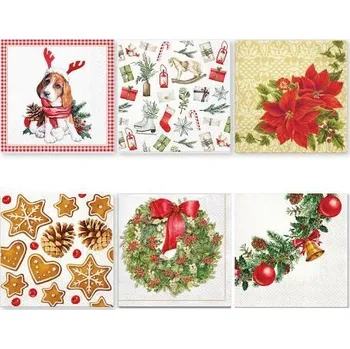 Papírový ubrousek ARGUS Vánoční ubrousky 3 vrstvé MIX 19038103