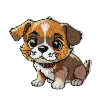Nažehlovací nášivka - štěně I (7,1 x 6,5 cm)