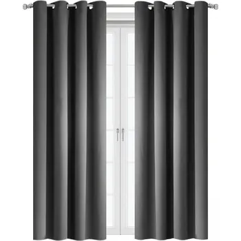 BytoTex Zatemňovací závěsy Blackout 100% ZG-1, 150 x 250 cm-šedá/grafit